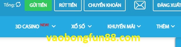 Thực hiện lệnh rút tiền FUN88