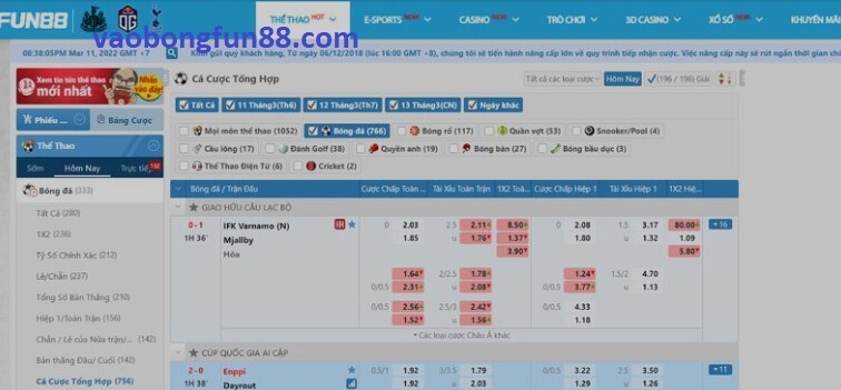 Hướng dẫn Cược hỗn hợp tại Fun88 Hướng dẫn Cược hỗn hợp tại Fun88